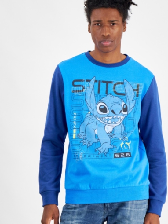 Disney Stitch Other - Hybrid Men's Lilo & Stitch Experiment Regular-Fit Printed  Sweatshirt SIZE S NWT